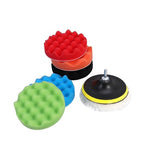 ERINGOGO 7pcs Self-Adhesive Car Polishing Disc Buffing Sponge Pads Pad Buffing for Car Waxing Polishing and Sealing Wool Discs Grip Backing Plate