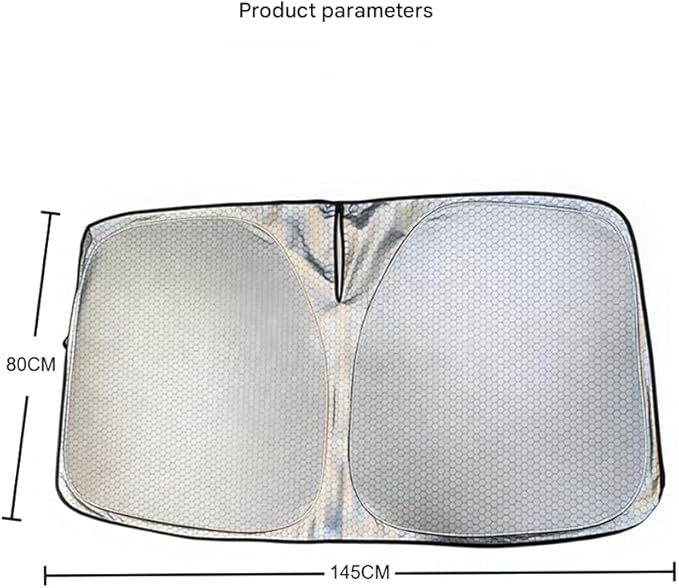 Graphene Car Windshield Sun Shade for MINI Clubman 2008-2014 2016 2017 2018 2019 2020 2021 2022 2023 2024, Foldable Automotive Windshield Sunshades,Dashboard Protection, UV Protection Silver_XL