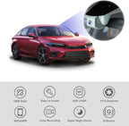 Fitcamx 4K Dash Cam Suitable for Honda Civic 2022-2026 & Type R Si (Grey Cover), OEM Factory Look, 2160P UHD Video, Built-in WiFi & APP, Loop Recording, G-Sensor, Night Vision, Plug & Play, 64GB Card