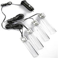 Colorful LED Interior Floor Lights for Cars Atmosphere Lamp with Off Switch Easy Installation with Double Sided Adhesive for Car Mood Lighting