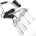 Colorful LED Interior Floor Lights for Cars Atmosphere Lamp with Off Switch Easy Installation with Double Sided Adhesive for Car Mood Lighting
