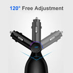 Car Charger Cigarette Lighter Splitter Adapter,120W QC3.0 Dual USB Car Charger with LED Voltmeter 12/24V Sockets Splitter Cigarette Lighter USB Chargers Fast Charging for Phone Tablets GPS Dash Cam