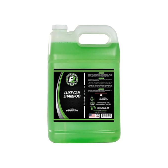 ExoForma Luxe Car Shampoo - Car Wash Soap, pH Neutral Car Shampoo, Works With Foam Cannon & Bucket Wash, Leaves A Spot Free, Streak-Free Finish | 128 oz (1 GAL)