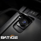 BATIGE Alloy Dual Port USB 3.0 Car Dashboard Flush Mount Cable, Male to Female with LED Indicator Extension Cable for Car Truck Boat Motorcycle Dashboard Panel 1ft