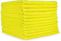 AKW Microfiber All Purpose Cleaning Cloth, Bulk Microfiber Towel for Home, Reusable and Lint Free Cloth Towels for Car, Yellow Color (12 Count)