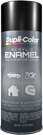 Dupli-Color DA1600 Multi-Purpose Acrylic Enamel Spray Paint - Gloss Black OSHA Black - 12 oz. Aerosol Can