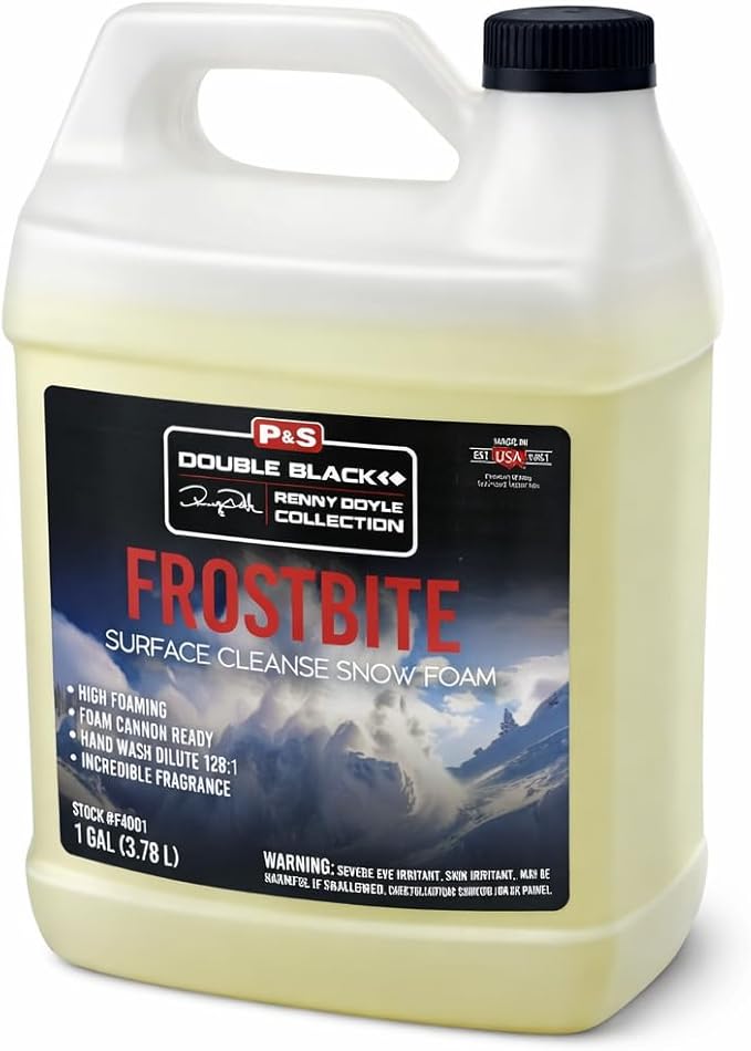 P&S Professional Detail Products Frostbite Surface Cleanse Snow Foam – High Foaming Car Shampoo, Lifts Dirt & Contaminants, Safe for All Paint & Finishes, Perfect for Cannon Use - 1 Gallon