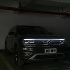 70 Inch Car Hood Light Strip, Dynamic LED DRL Daytime Running Light with Scan Start-up, 12V Flexible Waterproof Exterior Strip for Car, Truck, SUV, White