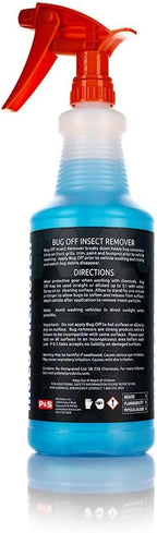 P&S Professional Detail Products Bug Off Insect Remover – Industrial-Strength Bug Splatter Cleaner, Safe for Paint, Trim & Grills, Pre-Wash Treatment, Easy Spray & Rinse Formula - 1 Quart