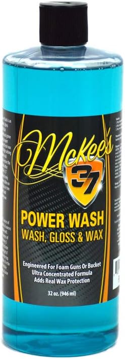 McKee's 37 Power Wash & Wax (Foam Soap for Automobiles & Boats), 32 oz.