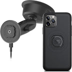 Quad Lock Heavy Duty Suction Car Phone Mount with MAG Phone Case and MAG Wireless Charging Head for iPhone 11 Pro