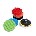 ERINGOGO Car Buffing Sponge Polishing Pad Kit 7pcs Self-Adhesive Discs for Car Waxing Polishing