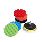 ERINGOGO Car Buffing Sponge Polishing Pad Kit 7pcs Self-Adhesive Discs for Car Waxing Polishing
