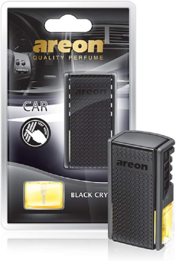 AREON ACB02 Car Freshener Vent Clip Luxury and Elegant 0.27 oz Car Air Freshener Perfume, Black Crystal Scent (Pack of 6)