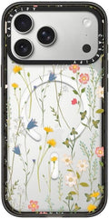 CASETiFY Impact iPhone 17 Pro Max Case [Slim/Compatible with Magsafe / 8.2 ft. 4X Military Grade Drop Protection] - Dreamy Floral Pattern - Clear Black