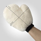 OKAYDA Natural Lambskin Wool Car Wash Mitt Extra Large Size Scratch-Free Sheepskin Wash Mitt