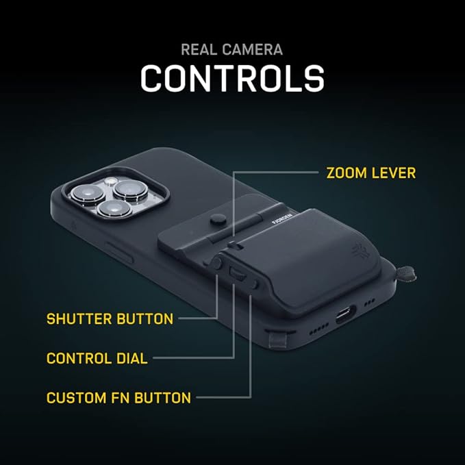 FJORDEN Pro Bundle for iPhone 12 Pro Max - Includes Fjorden Camera Grip, MagSafe iPhone Case, Wrist Strap & Carry Case - Shoot Like A Pro with Your iPhone
