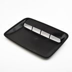 Car Hood Scoop Vent Cover Set - 3 Pcs Glossy Black Air Intake Decorative Trim For Fit On Most Vehicles