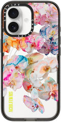 CASETiFY Impact iPhone 17 Case [Slim/Compatible with Magsafe / 8.2 ft. 4X Military Grade Drop Protection] - AF Dream FLWRS - Clear Black