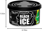 LITTLE TREES Car Air Freshener | Fiber Can Provides Long Lasting Scent for Auto or Home | Recycled Fiber | Black Ice, 4 Air Fresheners