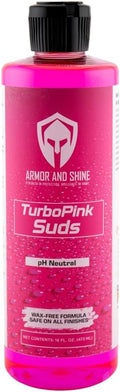 TurboPink Car Wash Soap – High-Foaming Vehicle Cleaning Shampoo for Exterior Use (16 OZ)