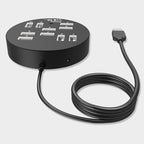 Housoutil USB Splitter 10 Port USB Hub Laptop Accessory Data Dock Station Easy Connection Cable