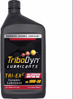 Tri-Ex2 10W-30 Full Synthetic Motor Oil – Patented Ceramic Coating – Reduced Friction - More Power - Fuel Economy - Extended Engine Life (1 Quart)