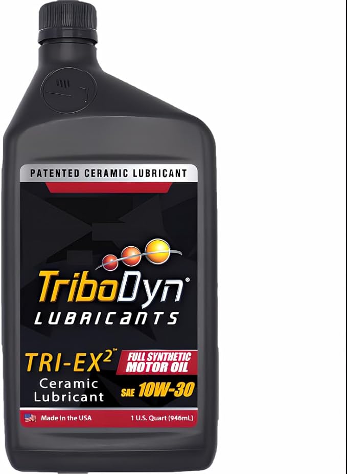 Tri-Ex2 10W-30 Full Synthetic Motor Oil – Patented Ceramic Coating – Reduced Friction - More Power - Fuel Economy - Extended Engine Life (1 Quart)
