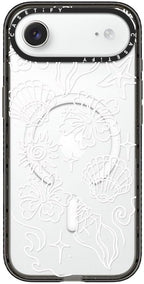 CASETiFY Impact iPhone Air Case [Slim/Compatible with Magsafe / 8.2 ft. 4X Military Grade Drop Protection] - Sea Shore - Clear Black