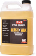P&S Professional Wash & Wax Auto Shampoo Concentrate – pH Balanced Car Wash Soap with Wax, Biodegradable & High-Foaming Formula for Professional Detailing, 1 Gallon