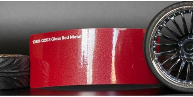 3M Car Wrap Roll 2080 Gloss Red Metallic | G203 | (Sample 3in x 5in) | Automotive Vinyl Wrap for Cars - Car Interior Wrap & Exterior