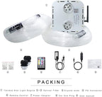 AKEPO 32W RGBW Twinkle+ Sound Activated+APP Dual Head Fiber Optic Lights Kit Star Ceiling Sky Light 16.4ft/5m Total 1330pcs of Mixed Fibers 0.75+1+1.5mm for Home Indoor Decor/Car Headliner Starlight