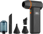Portable Mini Handheld Cordless Electric Air Duster & Vacuum, 140,000 RPM Cordless Turbofan Blower, Compressed Air Cleaner for Keyboard, PC, Electronics, Car Vacuum, Camping, Travel, Dust Remover