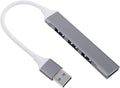 USB Multiport Hub Splitter with 4 USB Ports for Laptop and Car Use in Space Gray with Packaging Box for Multiple Devices