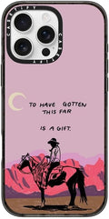 CASETiFY Impact Case for iPhone 16 Pro Max [Slim / 8.2 ft. 4X Military Grade Drop Protection/Compatible with Magsafe] - Cowboy Quest - Clear Black