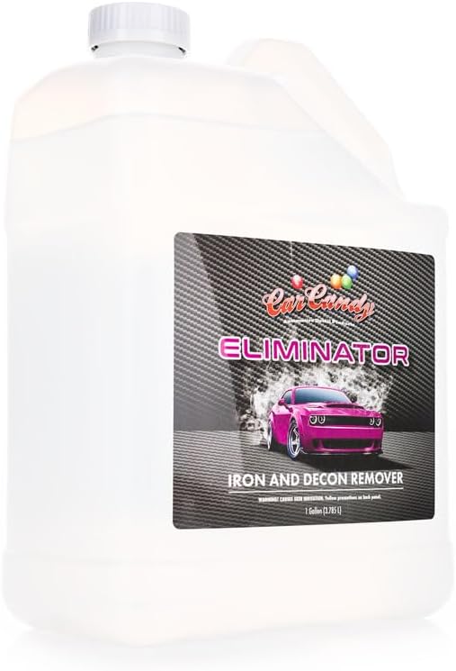CarCandy Eliminator - Iron and Decon Remover; pH-neutral formula; Safe on All Exterior Surfaces and Wheel Types - 1 Gallon