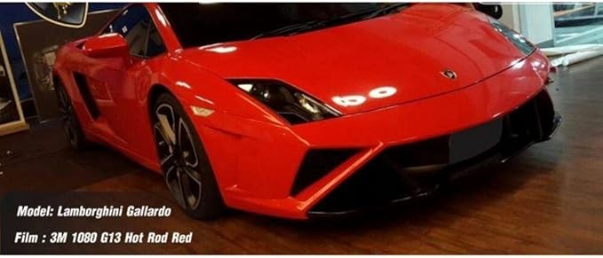 3M Car Wrap Roll 2080 Gloss Hot Rod Red | G13 | (5ft x 25ft (125 Sq/ft)) | Automotive Vinyl Wrap for Cars - Car Interior Wrap & Exterior | w/Free Instawraps Pro Glove