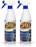 Sisbrill 361 Multi Purpose Car Interior Cleaner Spray - Stain Remover Seat Cleaner, Upholstery, Dashboard, Leather - Car Cleaning Supplies Interior and Exterior - Pack of 2 (25 fl oz Each)