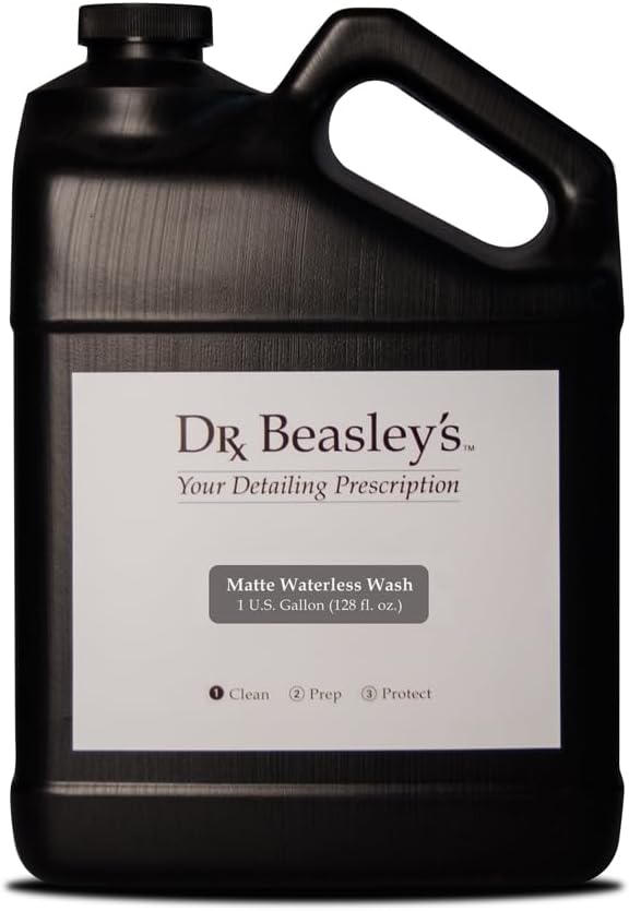 Dr. Beasley's Matte Waterless Wash 1 Gal - No Water Needed, Easily Removes Dirt & Dust, High Lubricity Formula Safe for Surfaces, Made for All Matte Finishes, Vinyl, PPF