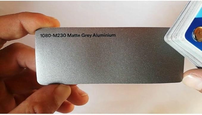 3M Car Wrap Roll 2080 Matte Gray Aluminum | M230 | (5ft x 10ft (50 Sq/ft)) | Automotive Vinyl Wrap for Cars - Car Interior Wrap & Exterior | w/Free Instawraps Pro Glove