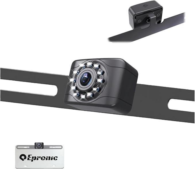 X1 Ntsc Backup Camera for Car License Plate Reverse Cam, IP69 Waterproof Rearview Camara de Reversa de Auto Clear Night Vision, 149 Degree Wide View Angle - NTSC 12V