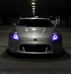 iJDMTOY 7-Color RGB LED Halo Ring Lighting Kit Compatible with 2009-2020 Nissan 370Z Projector Front Road Illuminating Light Retrofit w/Adjustable Setting