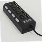 HOMSFOU 2pcs 4 4-Port USB Hub Laptop USB Port Expander Splitter for Keyboard Mouse Webcam Mp3 Player Etc