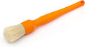 Detail Factory - Boar Hair Long-Handle Detailing Brush - Comfortable Grip and Heavy-Duty Scrubbing for Interior, Exterior, Engine Bay, Wheels, Exhaust Tips, Textured Plastic, Orange