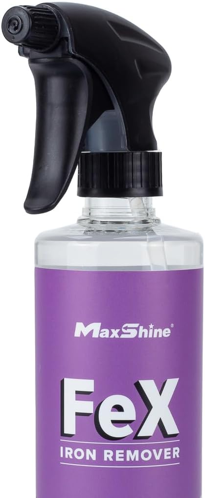 Maxshine FEX Iron Remover & Wheel Cleaner, 16oz, Unscented Liquid | Contaminant Removal, Safe for Paint, Wheels, Chrome | Visible Action for Automotive Detailing