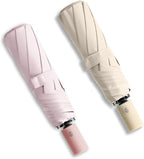 BAODINI Small UV Protection Travel Umbrella Compact for Rain and Sun UPF 50+ Windproof Portable 42 inch Umbrella for Women and Men