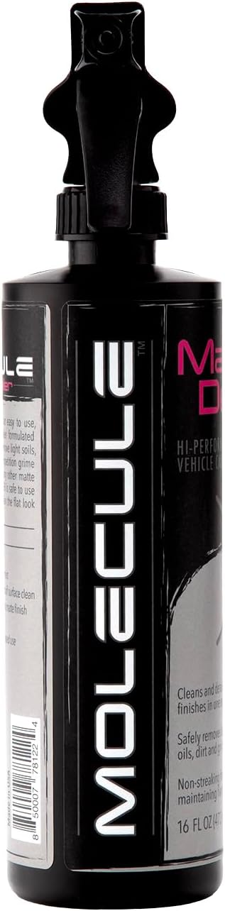 Molecule Matte Detailer Spray | Premium Vehicle Care | Streak-Free, Soil Resistant Surface Protection | Cleans Matte Vehicle Paint, Vinyl, Wheels, and Other Matte Finish Surfaces | 16 Ounce (6 Pack)