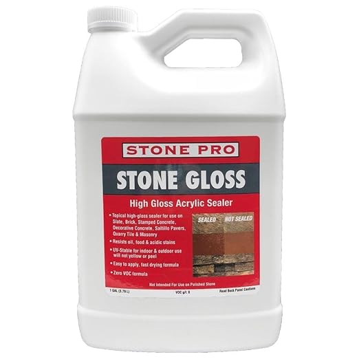 Stone Pro Stone Gloss - High Gloss Acrylic Sealer (1 Gallon)