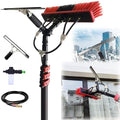 Telescopic Window Cleaning Brush Kit 3.6-10.8M Water-Fed Squeegee with Soap Dispenser Extendable Pole for Car & Home Cleaning Efficient Glass Cleaner Equipment