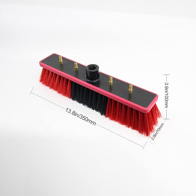 Window Cleaning Pole, Water Fed Telescopic Brush Extendable Cleaner Conservatory Brush Head for Cleaning Window and Solar Panels-30FT (18FT)